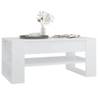 Table basse en bois composite multicolore – Table de salon moderne 40,2x21,7x17,7