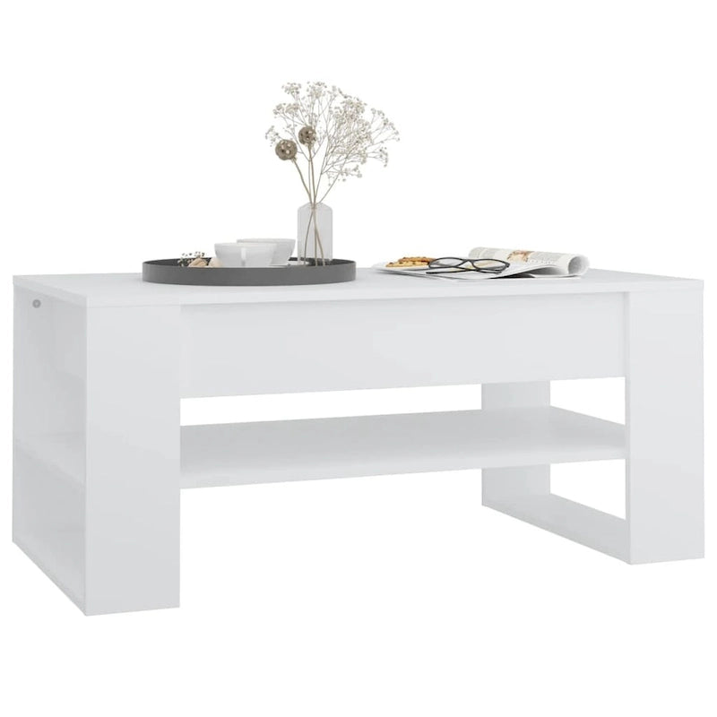 Table basse en bois composite multicolore – Table de salon moderne 40,2x21,7x17,7