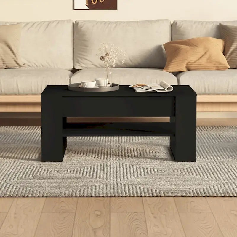 Table basse en bois composite multicolore – Table de salon moderne 40,2x21,7x17,7
