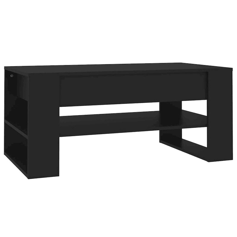 Table basse en bois composite multicolore – Table de salon moderne 40,2x21,7x17,7