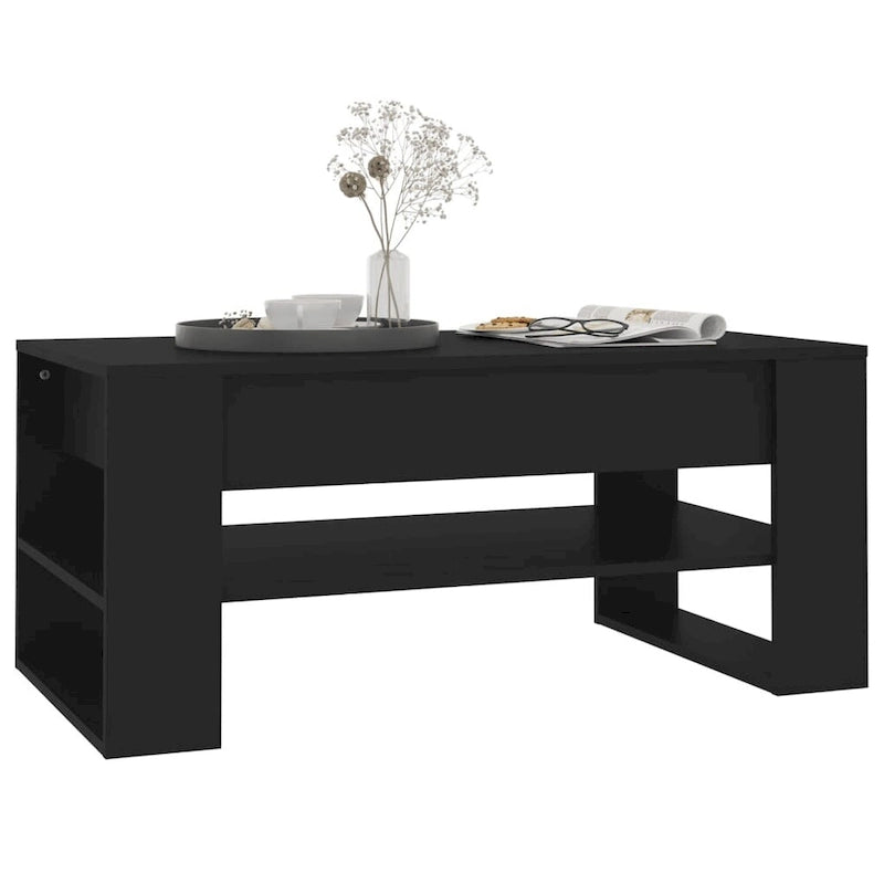 Table basse en bois composite multicolore – Table de salon moderne 40,2x21,7x17,7