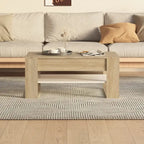 Table basse en bois composite multicolore – Table de salon moderne 40,2x21,7x17,7
