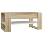 Table basse en bois composite multicolore – Table de salon moderne 40,2x21,7x17,7