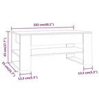 Table basse en bois composite multicolore – Table de salon moderne 40,2x21,7x17,7