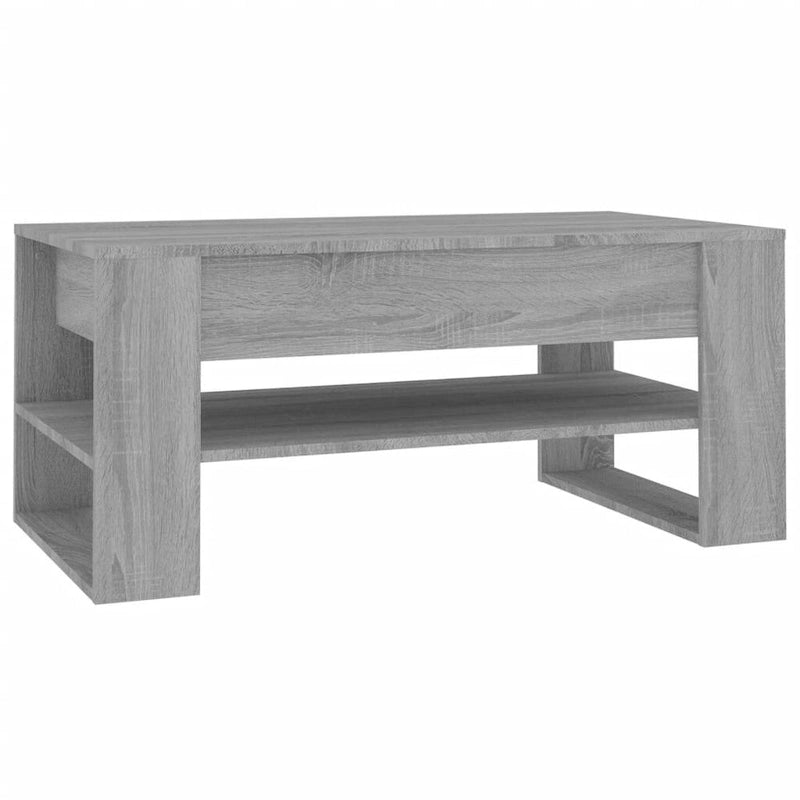 Table basse en bois composite multicolore – Table de salon moderne 40,2x21,7x17,7