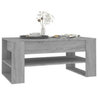 Table basse en bois composite multicolore – Table de salon moderne 40,2x21,7x17,7