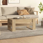 Table basse en bois composite multicolore – Table de salon moderne 40,2x21,7x17,7
