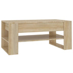 Table basse en bois composite multicolore – Table de salon moderne 40,2x21,7x17,7