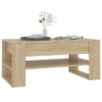 Table basse en bois composite multicolore – Table de salon moderne 40,2x21,7x17,7