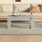Table basse en bois composite multicolore – Table de salon moderne 40,2x21,7x17,7