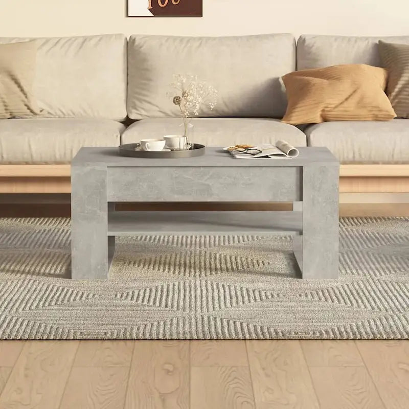 Table basse en bois composite multicolore – Table de salon moderne 40,2x21,7x17,7