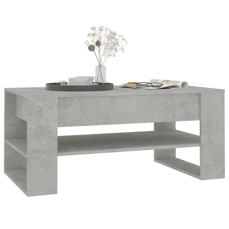 Table basse en bois composite multicolore – Table de salon moderne 40,2x21,7x17,7