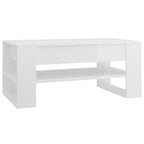 Table basse en bois composite multicolore – Table de salon moderne 40,2x21,7x17,7