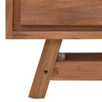 Meuble TV en bois de teck massif 110x30x50 cm – Meuble multimédia bas