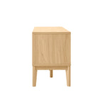 Meuble TV coulissant de style rustique de 58 po avec gestion des câbles | Convient aux téléviseurs jusqu'à 65 po | MDF | 3 couleurs