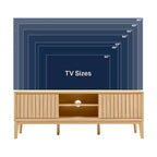 Meuble TV coulissant de style rustique de 58 po avec gestion des câbles | Convient aux téléviseurs jusqu'à 65 po | MDF | 3 couleurs