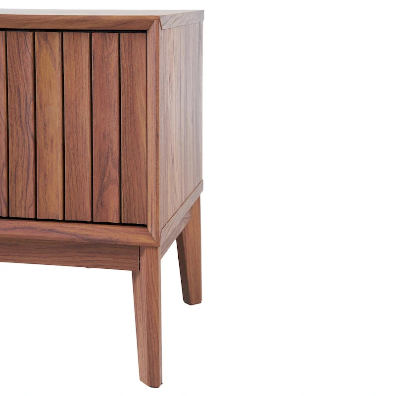 Meuble TV coulissant de style rustique de 58 po avec gestion des câbles | Convient aux téléviseurs jusqu'à 65 po | MDF | 3 couleurs