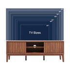 Meuble TV coulissant de style rustique de 58 po avec gestion des câbles | Convient aux téléviseurs jusqu'à 65 po | MDF | 3 couleurs