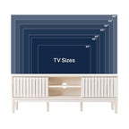 Meuble TV coulissant de style rustique de 58 po avec gestion des câbles | Convient aux téléviseurs jusqu'à 65 po | MDF | 3 couleurs