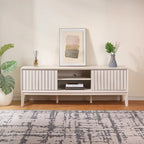 Meuble TV coulissant de style rustique de 58 po avec gestion des câbles | Convient aux téléviseurs jusqu'à 65 po | MDF | 3 couleurs