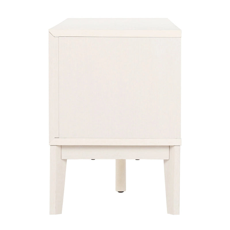Meuble TV coulissant de style rustique de 58 po avec gestion des câbles | Convient aux téléviseurs jusqu'à 65 po | MDF | 3 couleurs