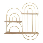 Étagère murale superposée ovale en métal moderne Ovella – 73,66 H x 60,96 L x 13,97 P