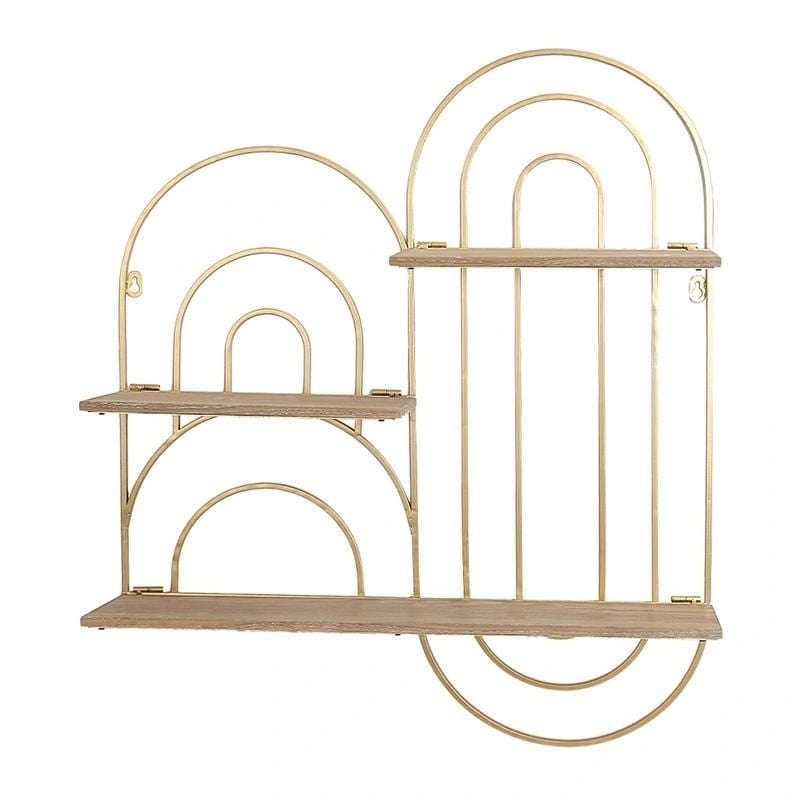 Étagère murale superposée ovale en métal moderne Ovella – 73,66 H x 60,96 L x 13,97 P