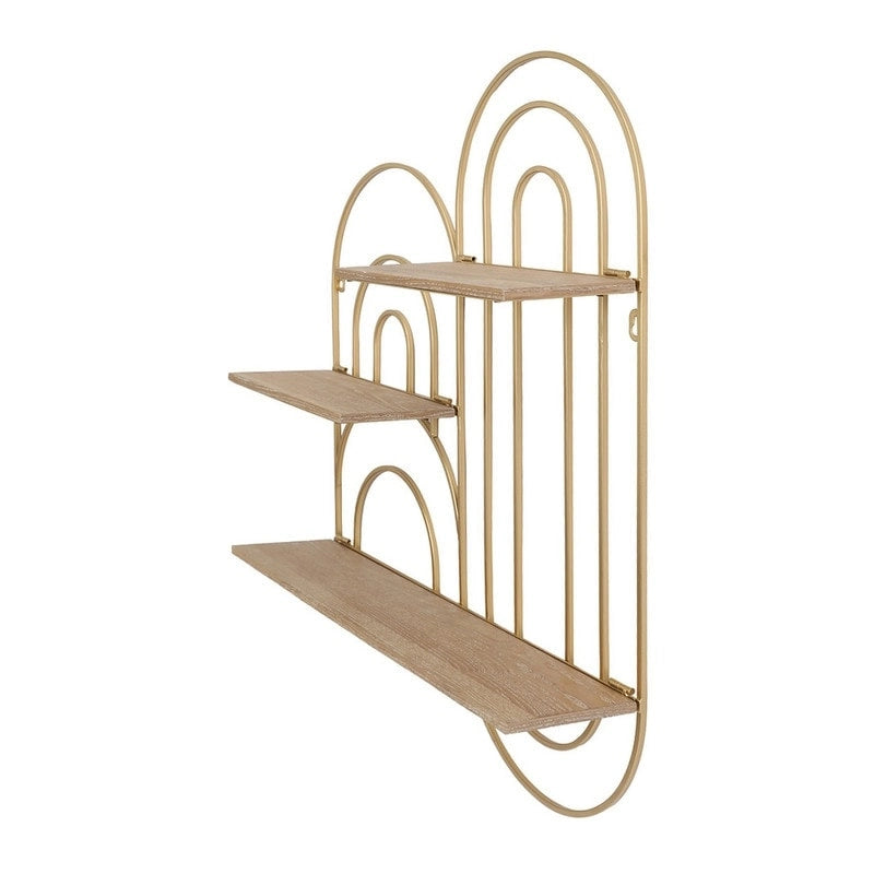 Étagère murale superposée ovale en métal moderne Ovella – 73,66 H x 60,96 L x 13,97 P