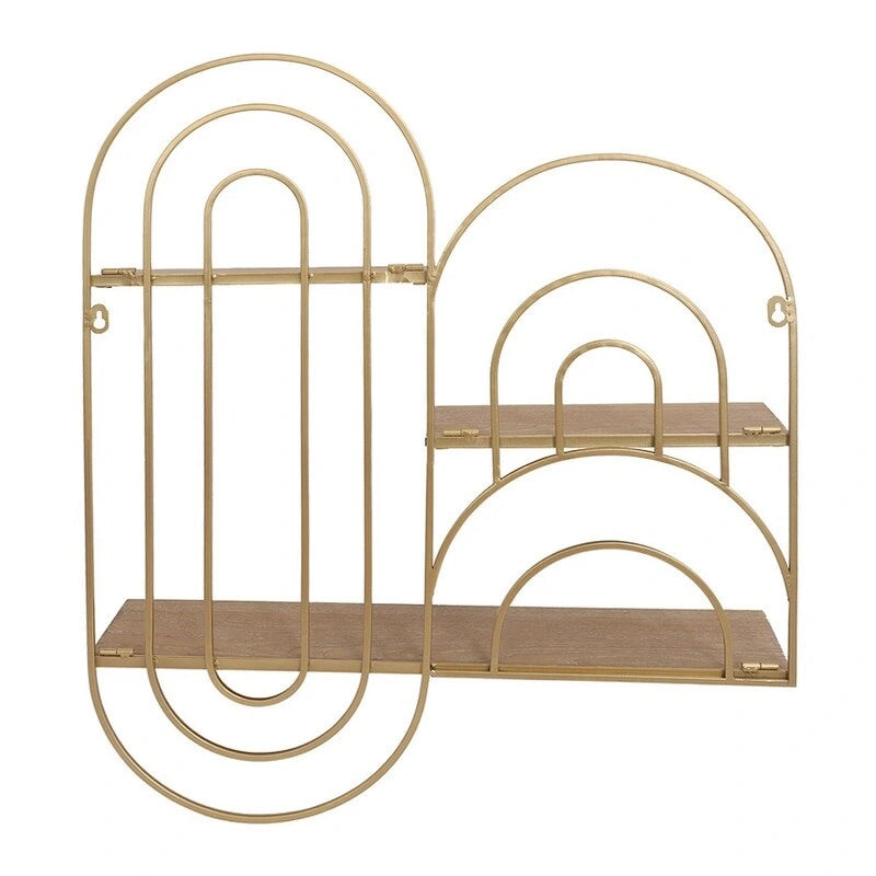 Étagère murale superposée ovale en métal moderne Ovella – 73,66 H x 60,96 L x 13,97 P