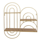 Étagère murale superposée ovale en métal moderne Ovella – 73,66 H x 60,96 L x 13,97 P