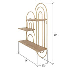 Étagère murale superposée ovale en métal moderne Ovella – 73,66 H x 60,96 L x 13,97 P