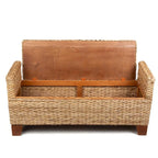 Banc de rangement en osier ottoman en rotin - Grand modèle