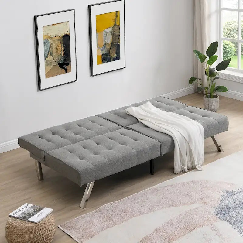 Canapé convertible moderne en tissu, confortable pour appartement, salon, studio
