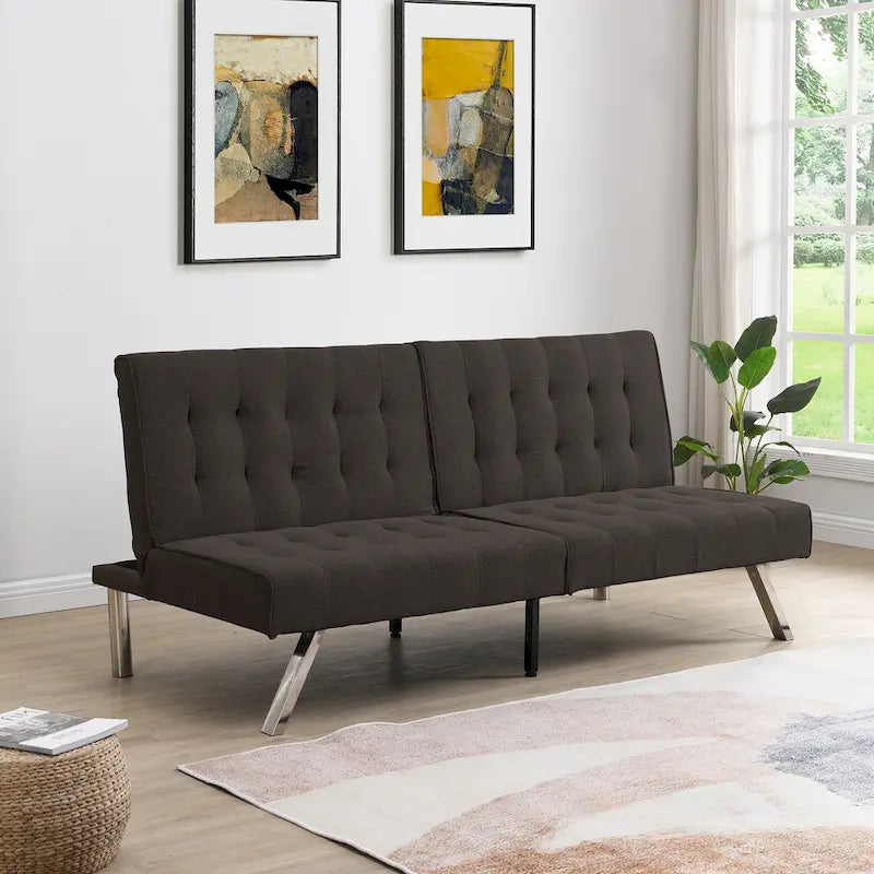 Canapé convertible moderne en tissu, confortable pour appartement, salon, studio