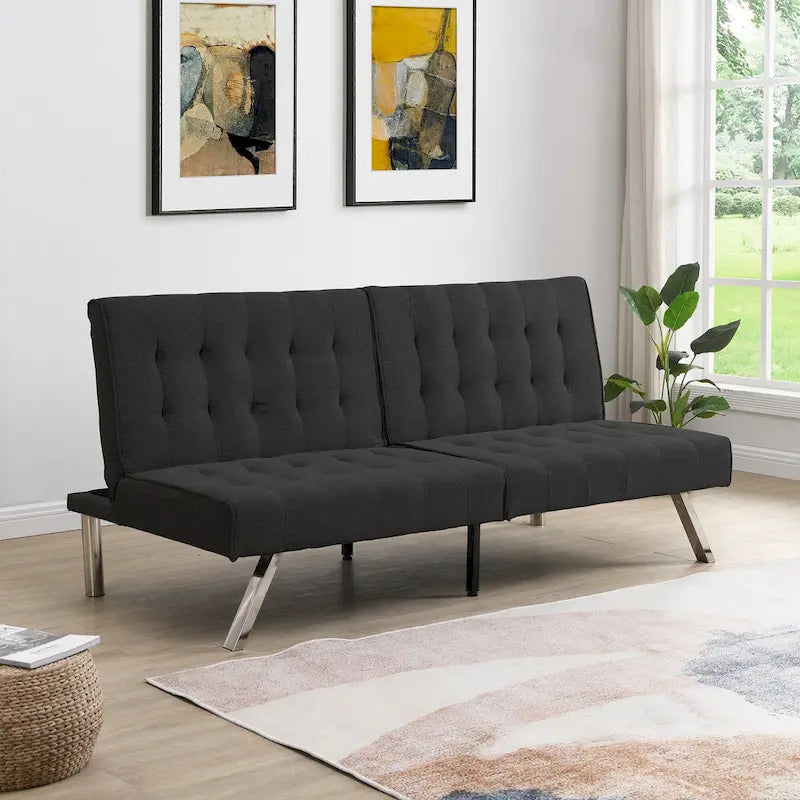 Canapé convertible moderne en tissu, confortable pour appartement, salon, studio