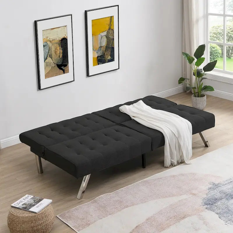 Canapé convertible moderne en tissu, confortable pour appartement, salon, studio