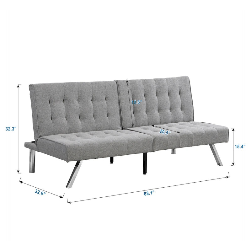 Canapé convertible moderne en tissu, confortable pour appartement, salon, studio