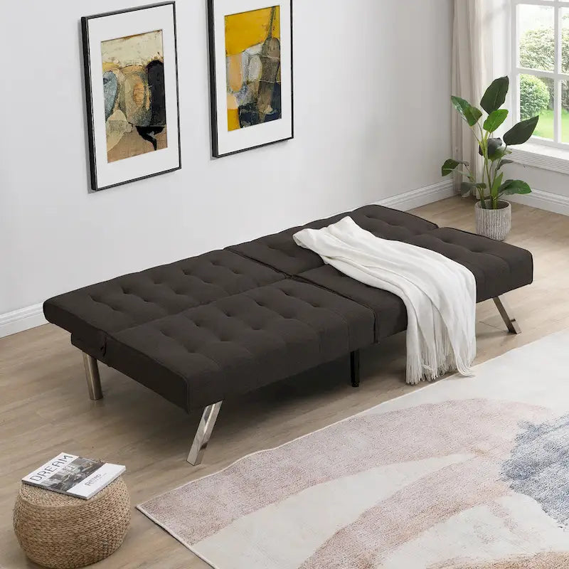 Canapé convertible moderne en tissu, confortable pour appartement, salon, studio