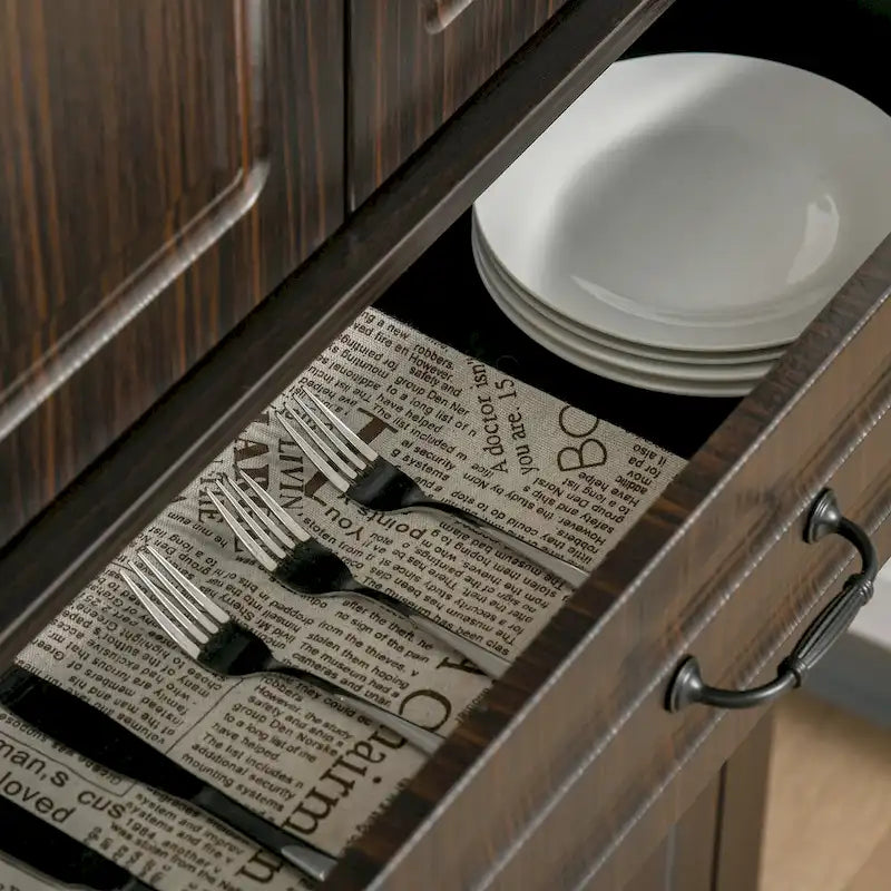 Garde-manger de cuisine autoportant 71 avec 4 portes et 2 grands placards, meuble de rangement haut avec grand tiroir pour salle à manger
