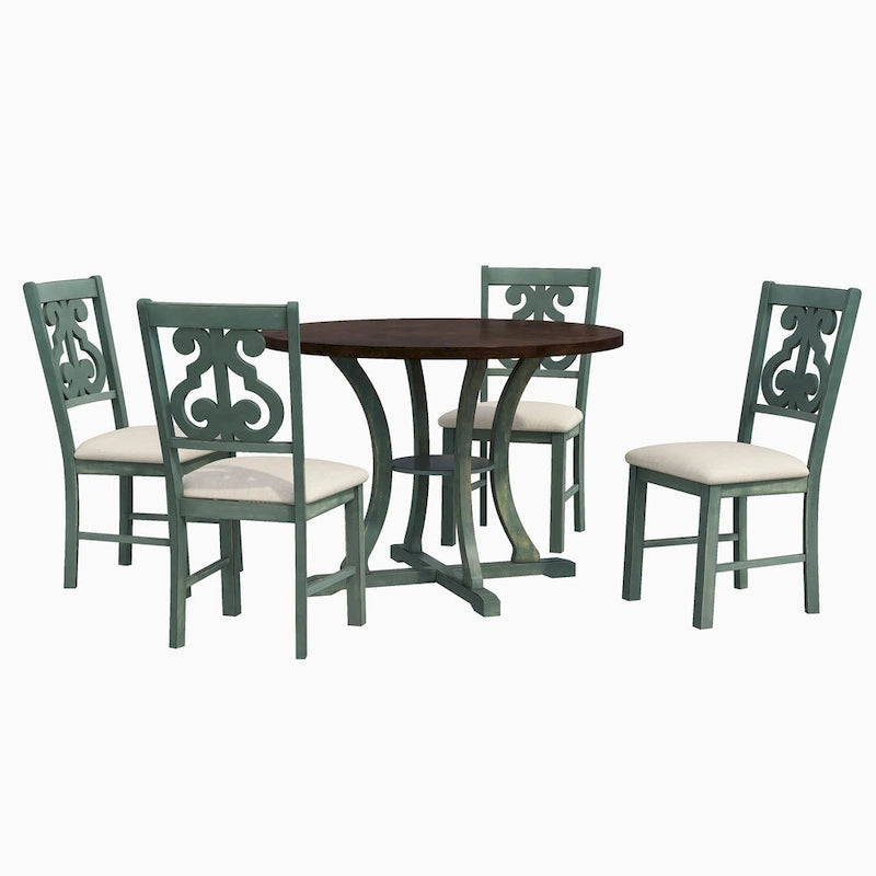 Ensemble table et chaises rondes 5 pièces