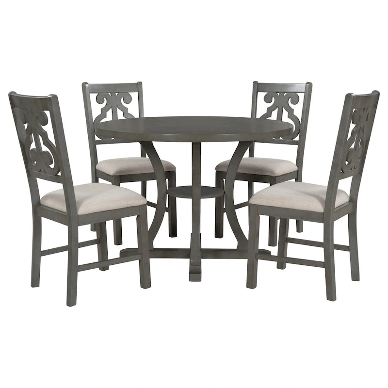 Ensemble table et chaises rondes 5 pièces