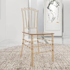 Synth Modern Acrylic Dining Side Chair with Windsor Back Design by LeisureMod