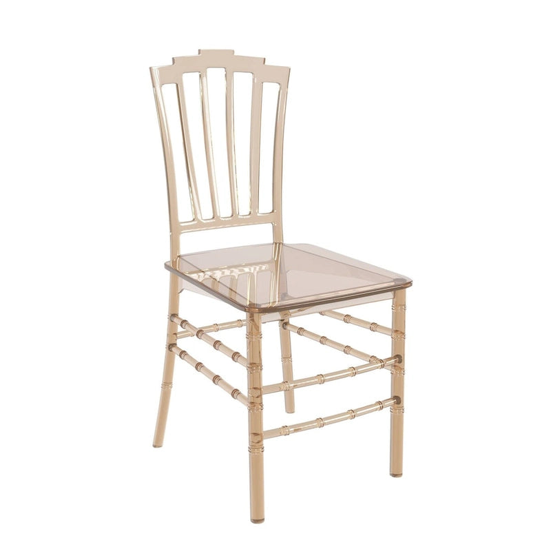 Chaise de salle à manger Synth Modern en acrylique transparent avec dossier Windsor – Chaise d'appoint transparente