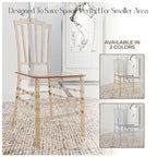 Chaise de salle à manger Synth Modern en acrylique transparent avec dossier Windsor – Chaise d'appoint transparente