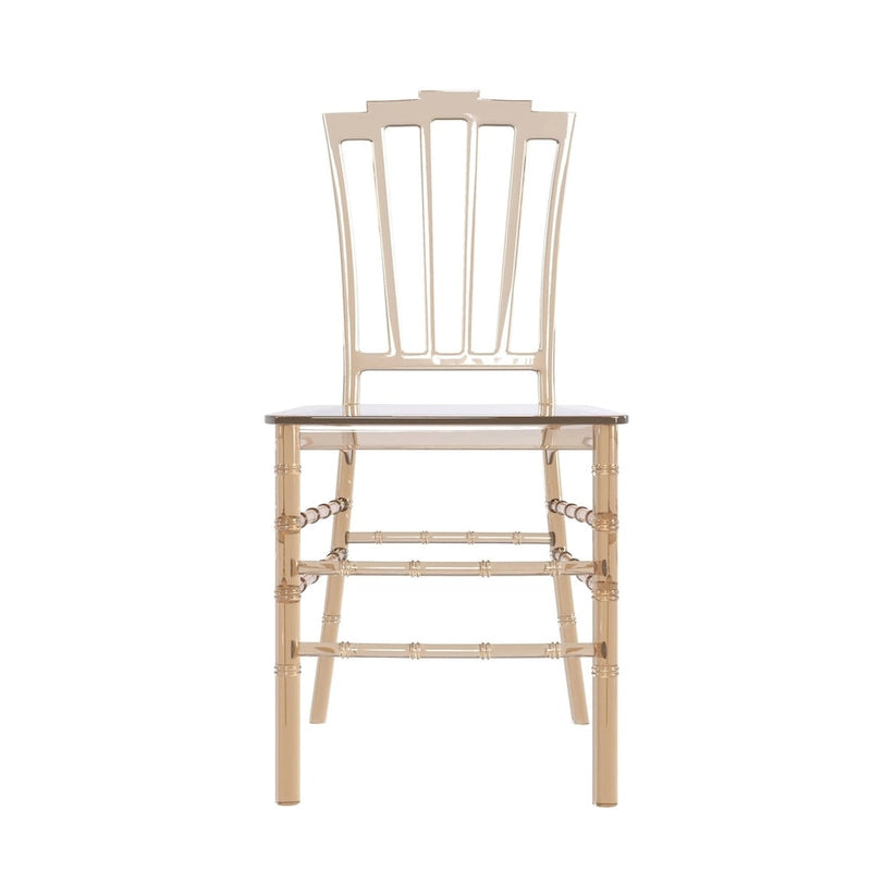 Chaise de salle à manger Synth Modern en acrylique transparent avec dossier Windsor – Chaise d'appoint transparente