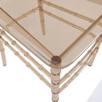 Chaise de salle à manger Synth Modern en acrylique transparent avec dossier Windsor – Chaise d'appoint transparente