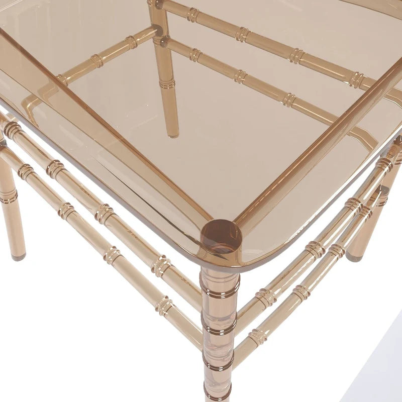 Chaise de salle à manger Synth Modern en acrylique transparent avec dossier Windsor – Chaise d'appoint transparente
