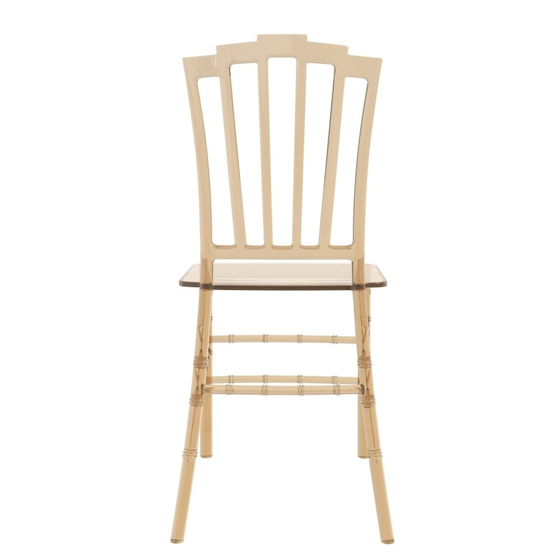 Chaise de salle à manger Synth Modern en acrylique transparent avec dossier Windsor – Chaise d'appoint transparente