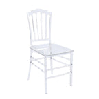 Chaise de salle à manger Synth Modern en acrylique transparent avec dossier Windsor – Chaise d'appoint transparente