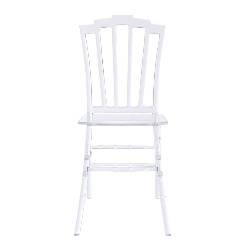 Chaise de salle à manger Synth Modern en acrylique transparent avec dossier Windsor – Chaise d'appoint transparente